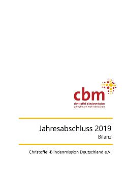 Jahresabschluss 2019 - Bilanz