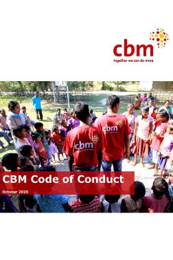 Titelseite des &quot;Code of Conduct&quot; von CBM International