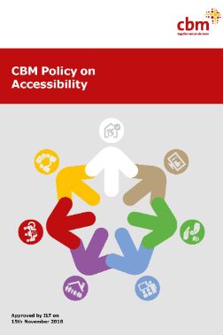 Titelseite der &quot;CBM Policy on Accessibility&quot; von CBM International