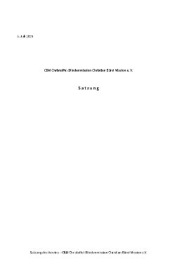 Titelseite des barrierefreien CBM-Jahresberichts mit Text und CBM-Logo