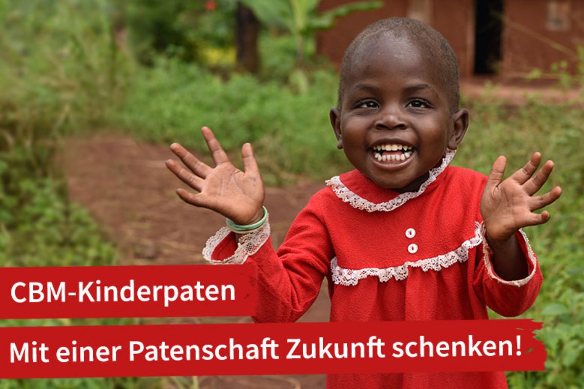 Ein Kind winkt
