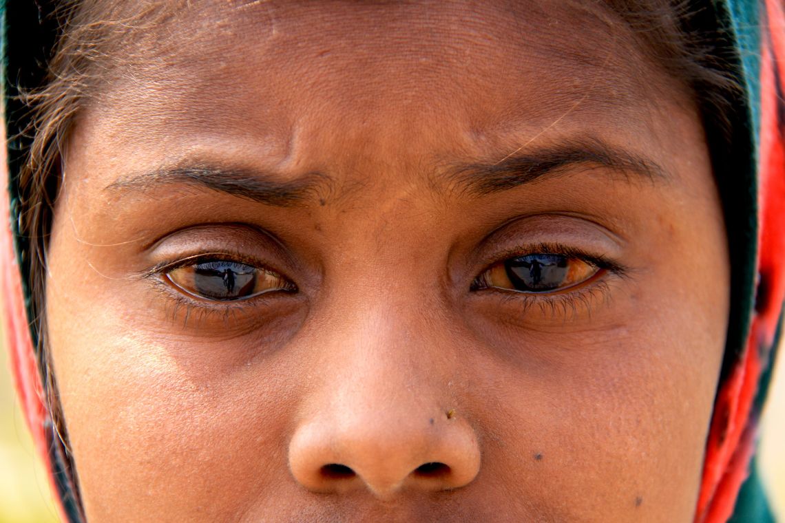 Die Augen eines Mädchens.