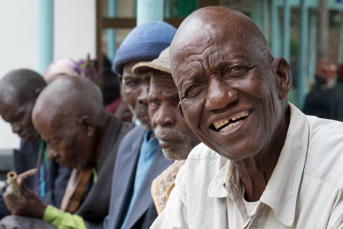 Lachende Patienten