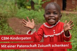 Ein Kind winkt