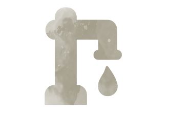 Stilisierter tropfender Wasserhahn
