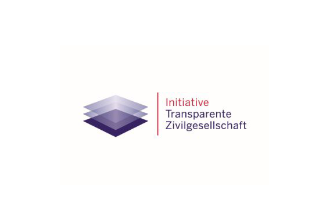 Logo der Initiative Transparente Initiativgesellschaft mit drei übereinanderliegenden Quadraten, wobei die oberen beiden durchsichtig sind