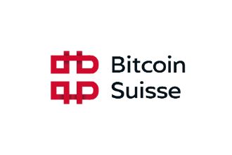 Bitcoin-Suisse-Logo mit zweit roten, B-ähnlichen Zeichen