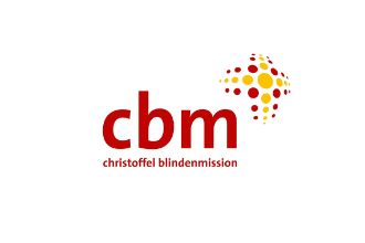 Logo: cbm in Kleinbuchstaben, daneben ein Stern aus Punkten, darunter der Name christoffel-blindenmission